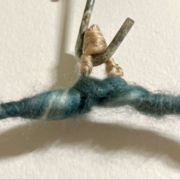 Wall Art Dreamcatcher Tapestry Boho Thick Natural WOOL Blue and Gray 11 x 32 in - Picture 11 of 14